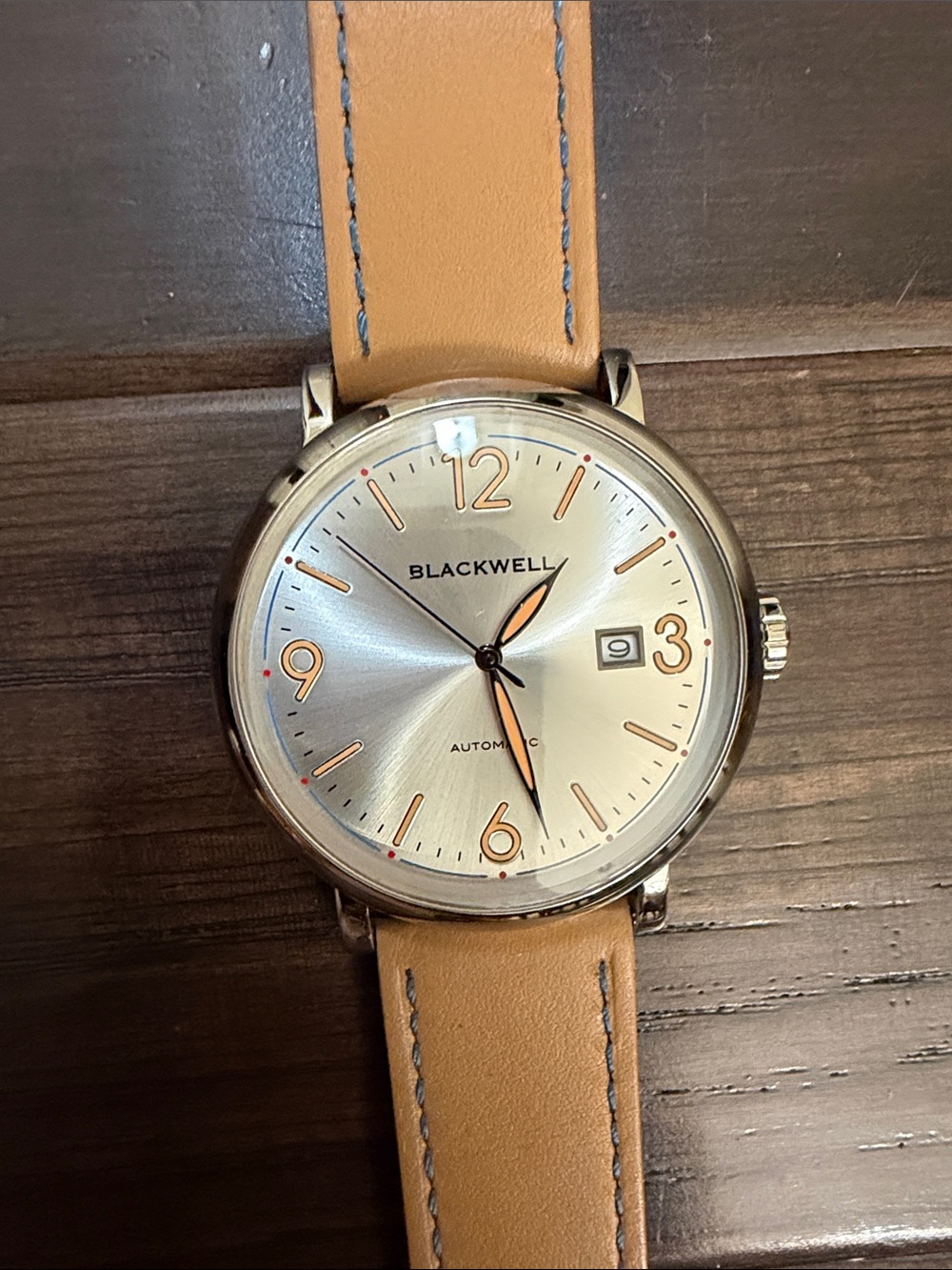 Blackwell Minimalist Watch Classic Automatic  - Tan & Silver